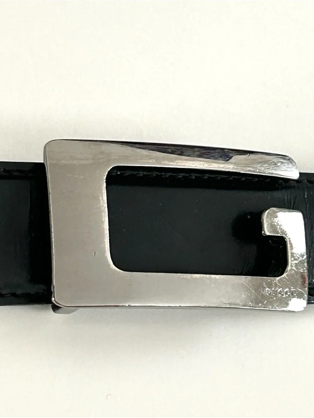 Gucci Square G Logo Buckle Leather Belt Black - Size 38 - Mens